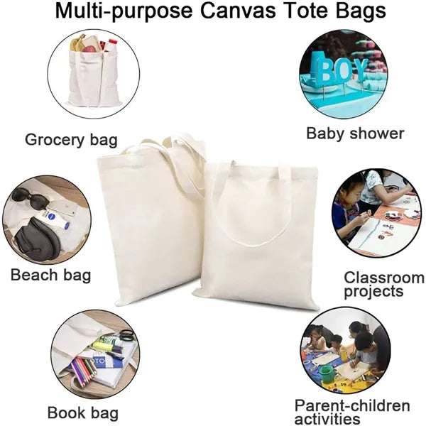 Large Recycled Canvas Satchel Tote Bag Cotto Shopping