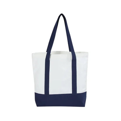 Cotton Tote Bag for Shopping Grocery Travel Zipper