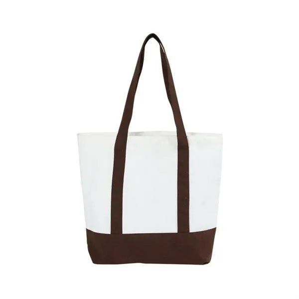 Cotton Tote Bag for Shopping Grocery Travel Zipper