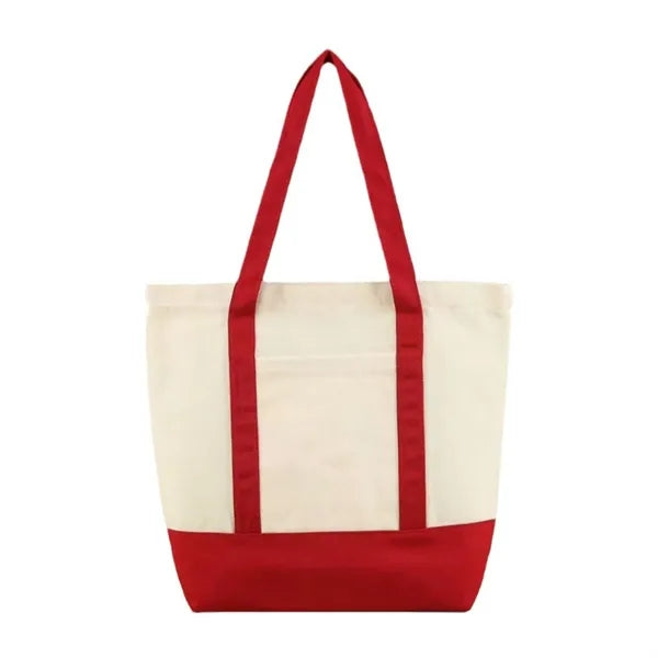 Cotton Tote Bag for Shopping Grocery Travel Zipper