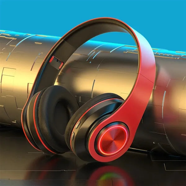 Bluetooth Headphones Wireless Over Ear Stereo LED Lights