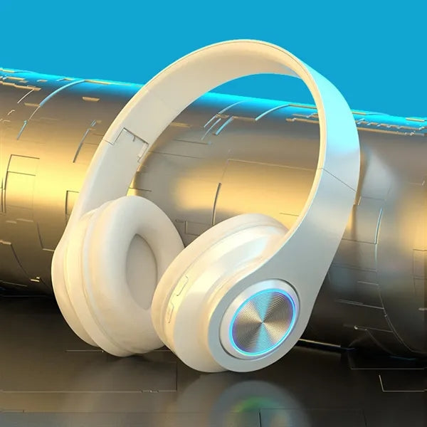 Bluetooth Headphones Wireless Over Ear Stereo LED Lights