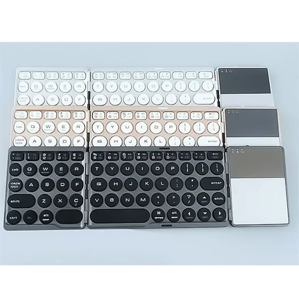 Wireless Foldable Rechargeable Keyboard With Touchpad