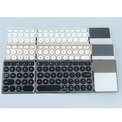 Wireless Foldable Rechargeable Keyboard With Touchpad