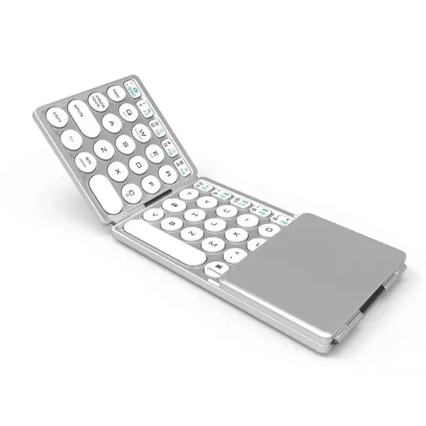 Wireless Foldable Rechargeable Keyboard With Touchpad