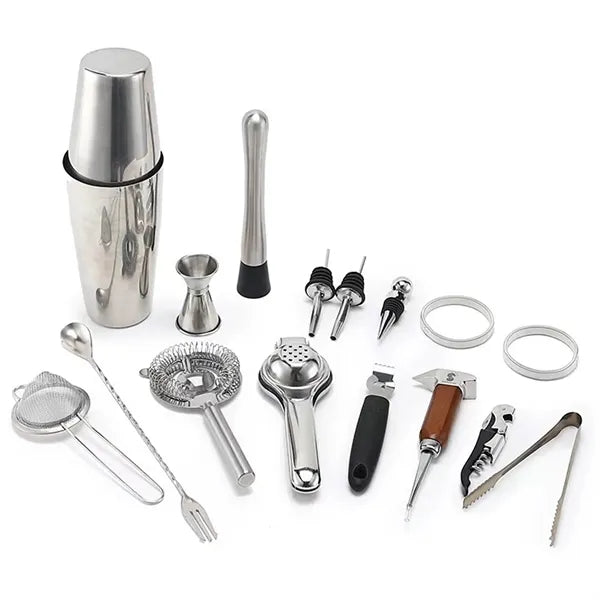 Portable Bar Tools Bartender Travel Storage Bag Shaker Set