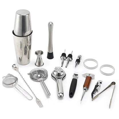 Portable Bar Tools Bartender Travel Storage Bag Shaker Set