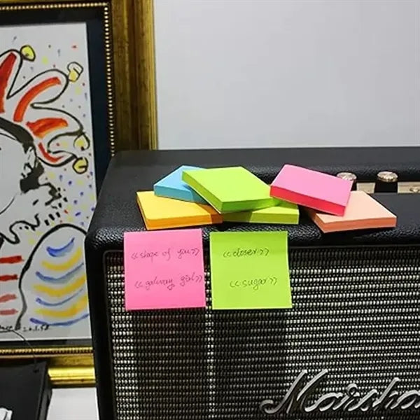Ticky Notes Bright Colored Super Self Sticky Pads