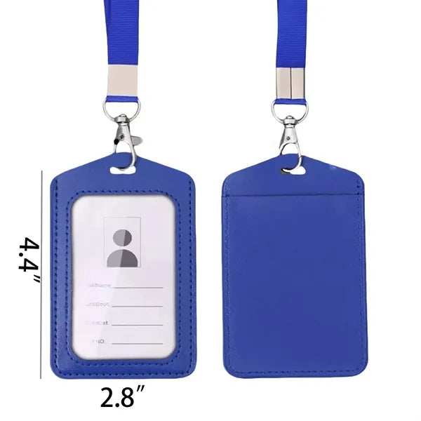 Customizable Color PU Leather Badge Holder Exhibition Card