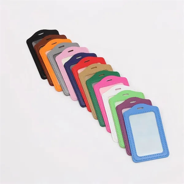 Customizable Color PU Leather Badge Holder Exhibition Card