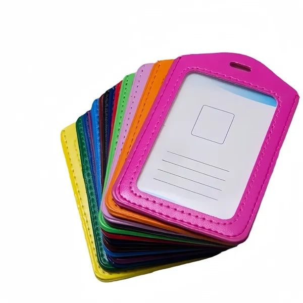Customizable Color PU Leather Badge Holder Exhibition Card
