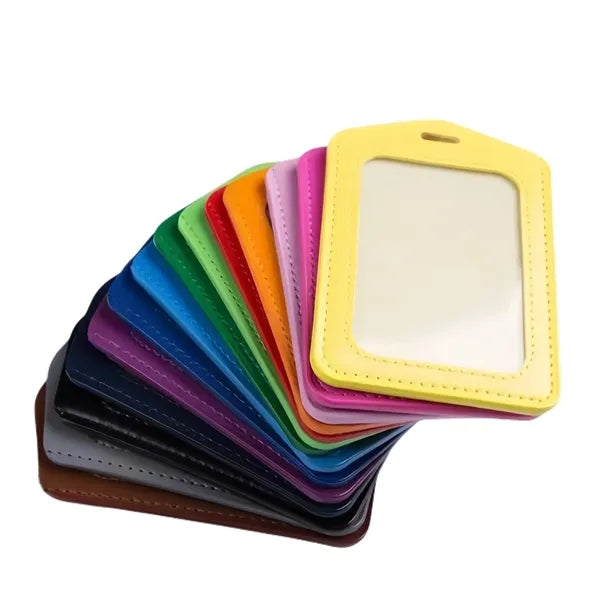 Customizable Color PU Leather Badge Holder Exhibition Card