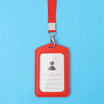 Customizable Color PU Leather Badge Holder Exhibition Card