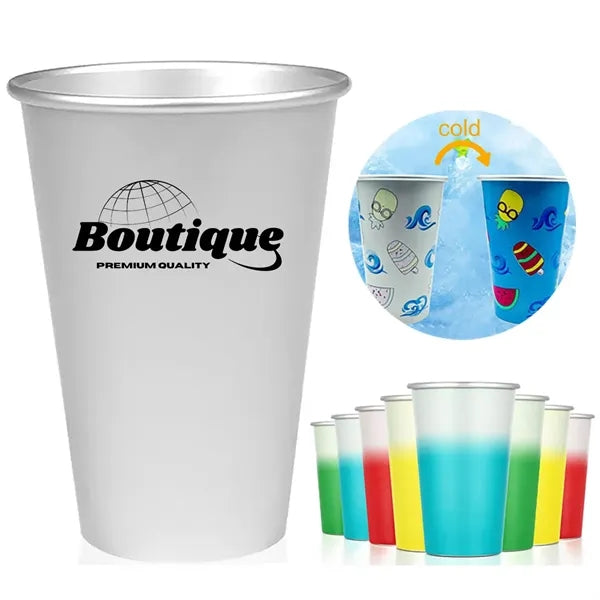 16Oz Aluminum Cold-Chang Color Cup High Quality Beer Glass