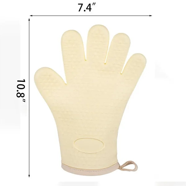 Silicone Heat Insulation Gloves Long High Temperature