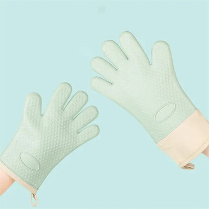 Silicone Heat Insulation Gloves Long High Temperature
