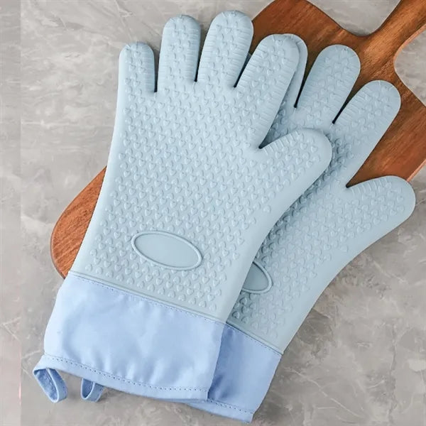 Silicone Heat Insulation Gloves Long High Temperature