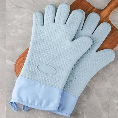 Silicone Heat Insulation Gloves Long High Temperature