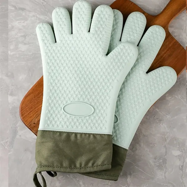 Silicone Heat Insulation Gloves Long High Temperature