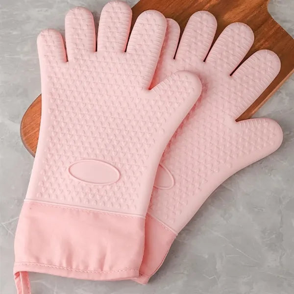 Silicone Heat Insulation Gloves Long High Temperature