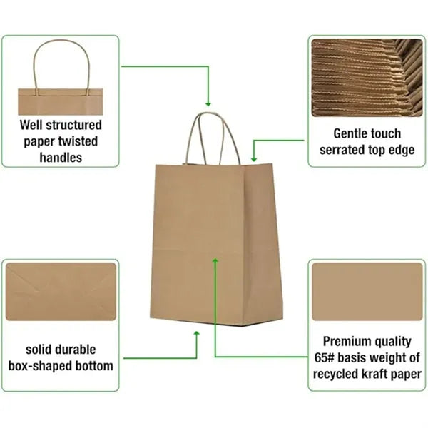 Wholesale And Customization Kraft Paper Gift Bags Handbags