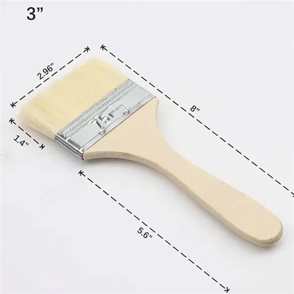 Customizable Long Wooden Wool Handled Soft Bristle Brush