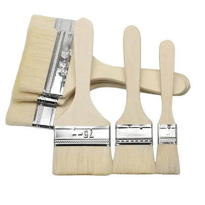 Customizable Long Wooden Wool Handled Soft Bristle Brush