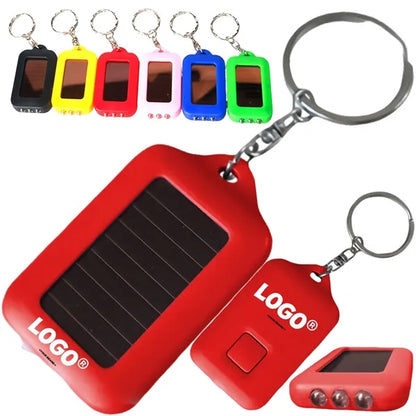 Mini Solar Rechargeable Strong Led Flashlight Keychain