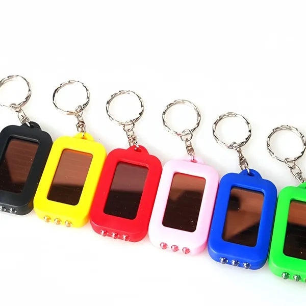 Mini Solar Rechargeable Strong Led Flashlight Keychain