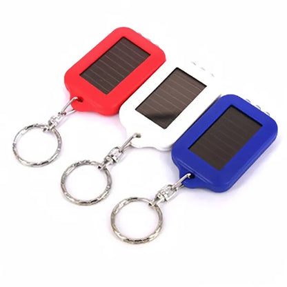 Mini Solar Rechargeable Strong Led Flashlight Keychain