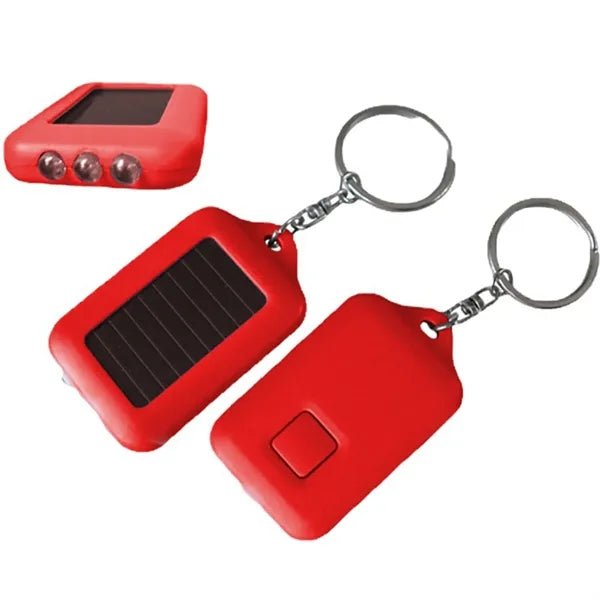 Mini Solar Rechargeable Strong Led Flashlight Keychain
