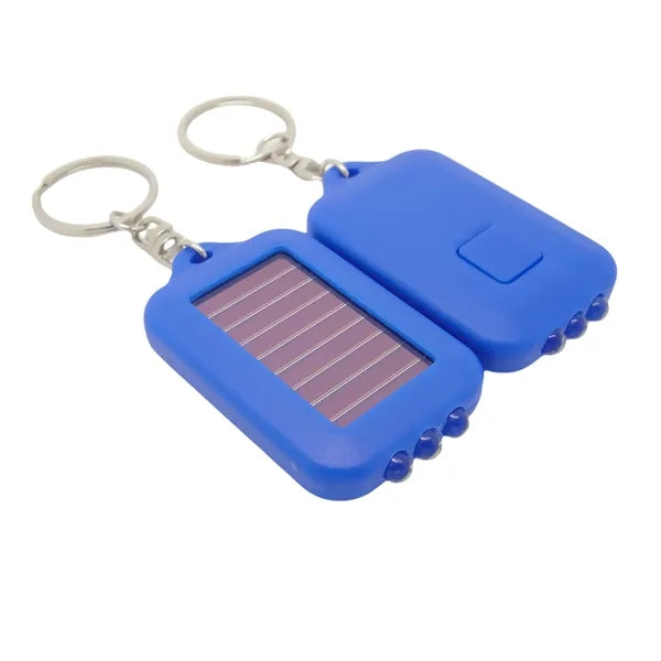 Mini Solar Rechargeable Strong Led Flashlight Keychain