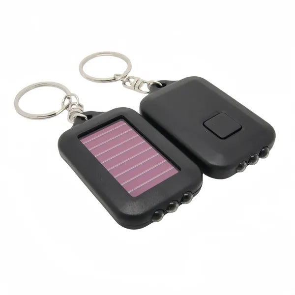 Mini Solar Rechargeable Strong Led Flashlight Keychain