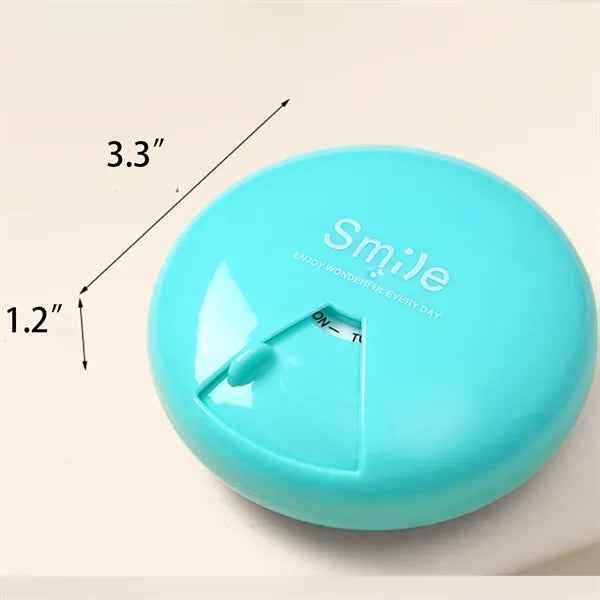 Portable Round Sealed Seven Day Rotating Pill Box
