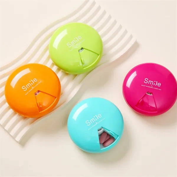 Portable Round Sealed Seven Day Rotating Pill Box