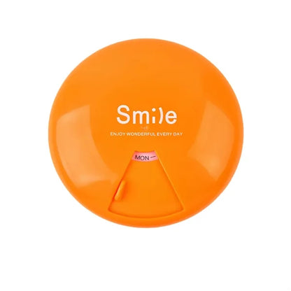 Portable Round Sealed Seven Day Rotating Pill Box