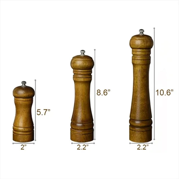 Wooden Grinder Pepper Mill Kitchen Utensil