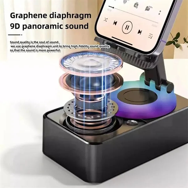 4 In 1 Power Bank Mobile Phone Holder Bluetooth Speaker