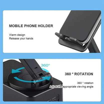 4 In 1 Power Bank Mobile Phone Holder Bluetooth Speaker