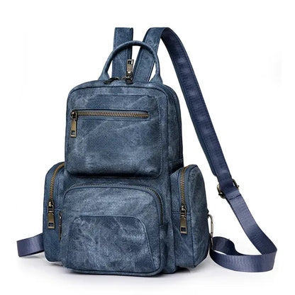 Vintage PU Backpack