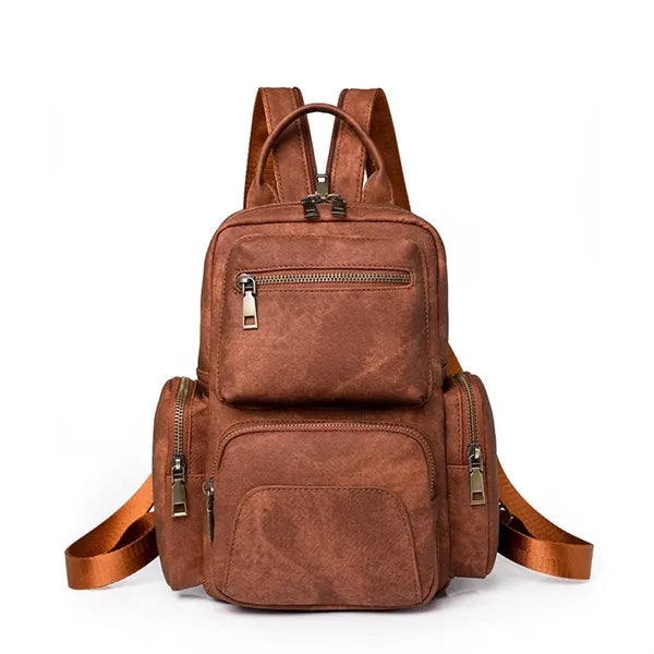 Vintage PU Backpack