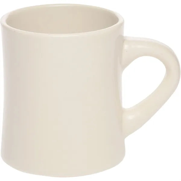12 oz. Thick curved Ceramic Mugs w/ Custom Logo