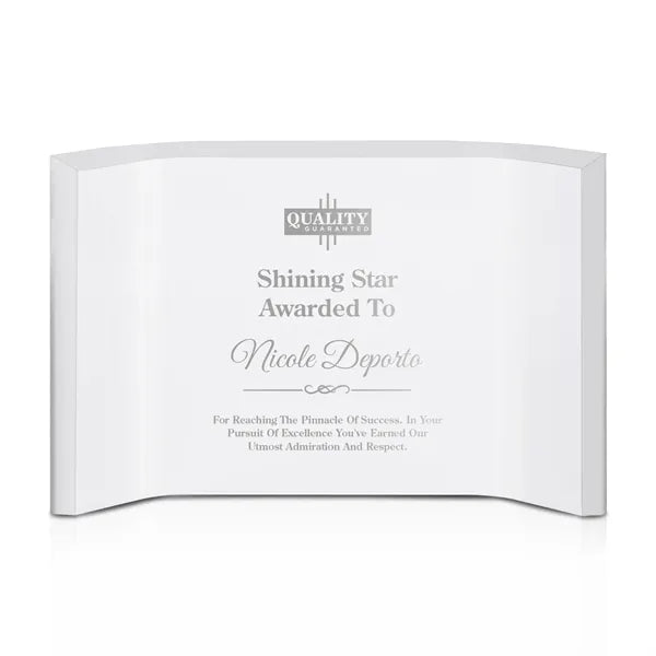 Freestanding Horizontal Curved Award Frame