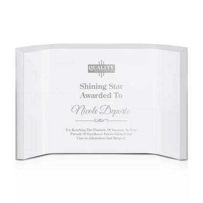 Freestanding Horizontal Curved Award Frame