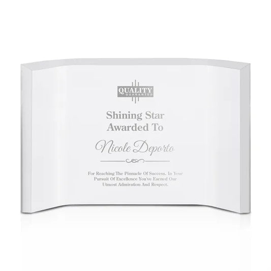 Freestanding Horizontal Curved Award Frame