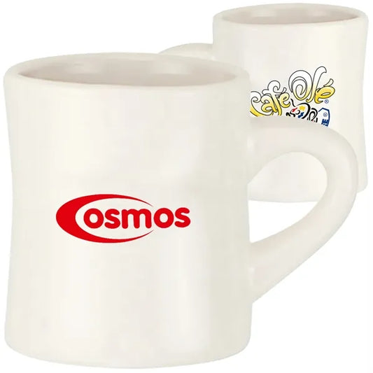 11 oz. Milky White Ceramic Mugs w/ Custom Logo