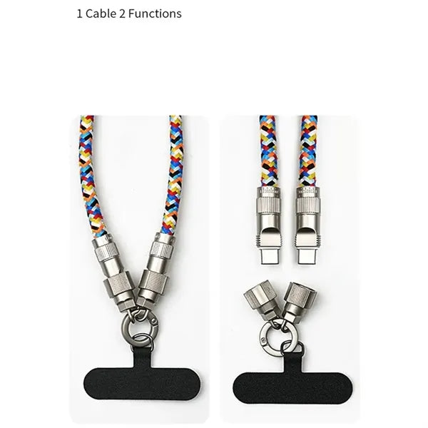 2-in-1 Lanyard Charging Cable