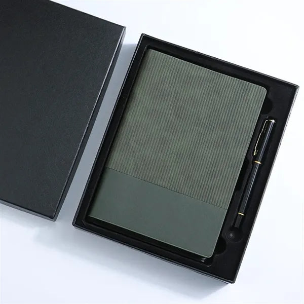 A5 Leather 200 Pages Notebook with Metal Bookmarker