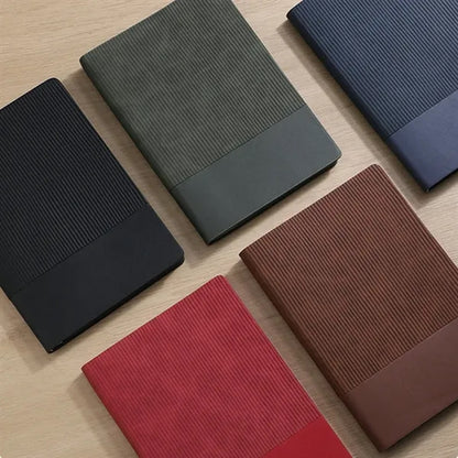 A5 Leather 200 Pages Notebook with Metal Bookmarker