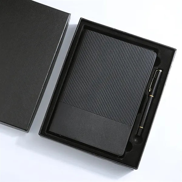 A5 Leather 200 Pages Notebook with Metal Bookmarker